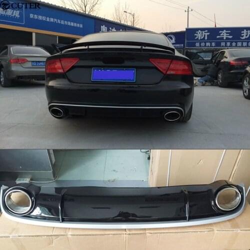 A7 RS7 Style PP Rear Bumper Lip Diffuser For Audi A7 RS7 2013UP