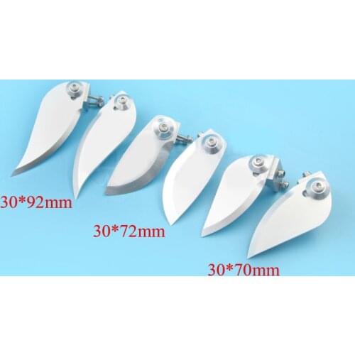 2 Pieces Aluminum Turn Fins 30*70/72/92mm Small/Medium/Large Metal Turn Fins Fittings for RC Boat Model