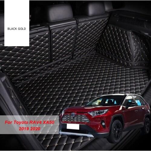 Car Wind Brand Leather Material Car Trunk Mats For Toyota RAV4 XA50 2019 2020 Cargo Liner Accessories
