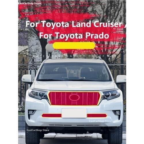 Car Middle Insect Screening Mesh Front Grille Net Anti-mosquito Dust for Toyota Land Cruiser Prado 2021 2020 2019 2015-2018