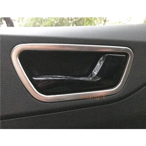 Car body Cover Detector Sticker Trim Door Inner Handle Bowl Lamp Frame 4pcs for Hyundai Solaris Accent 2017 2018 2019 2020