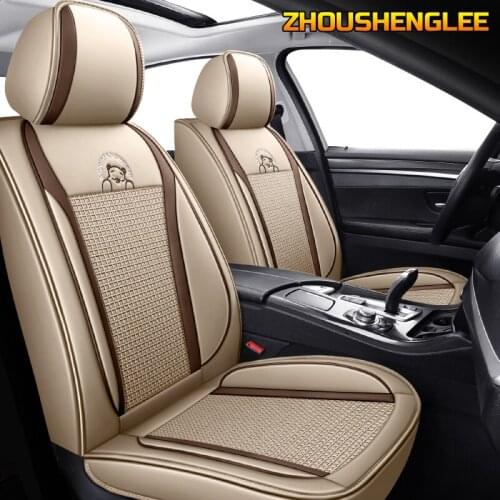 ZHOUSHENGLEE Ice silk car seat cover for invicta jac s2 s3 jeep compass 2018 auto accessories car-styling car seat protector