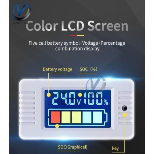 PZEM-023 Digital Battery Power Tester 0V-100V Soc Meter Voltmeter General Battery Detection for Lead-Acid Liion Battery Tester