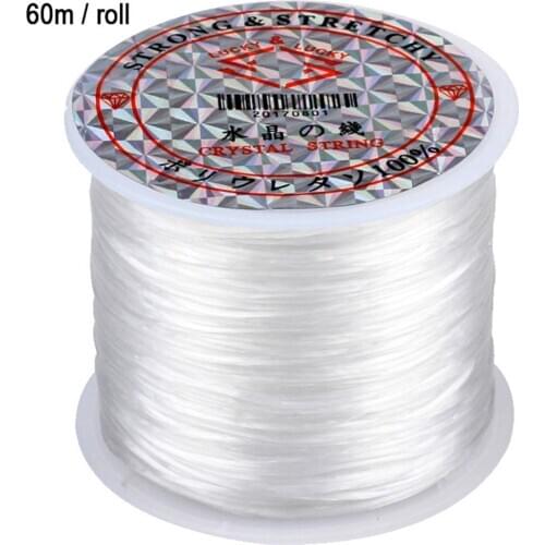 60m/roll Elastic Beading Thread Jewelry DIY Beading Cord Wristband Bracelet Necklace Anklet Elastic Thread