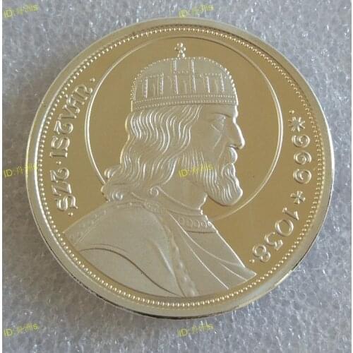 King Ishte of Hungary Metal Coin Plated Commemorative Coin Badge medal for collection Arts Gifts Souvenir