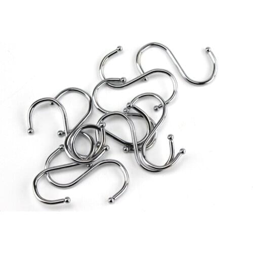 Metal S Hook Display Rack Tool Hangers Poster Strip S Holder Hat Coat Hanger S Ring Curtain Towel S Wing Cooker Hanger