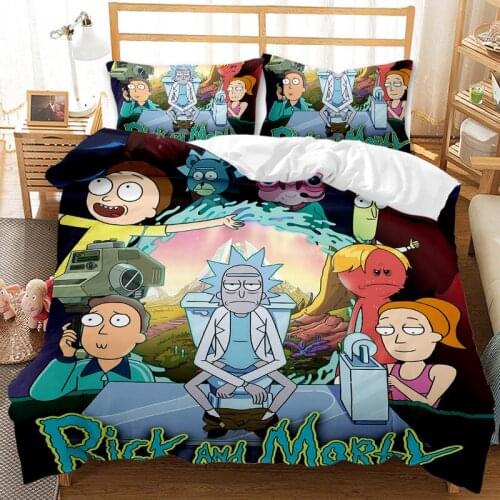 Cute 3D Digital Printing Cartoon Character Duvet Cover Childrens Bedding 2/3 Piece Bedding Cartoon Plus Duvet Cover Set Queen
