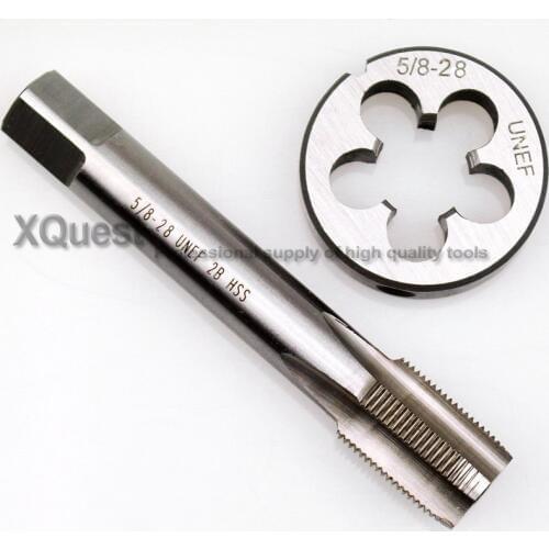 2pcs Hand tap Round die set UNC 5/8 Unified Thread dies taps UNF 5/8-12 5/8-14 5/8-16 5/8-18 5/8-20 5/8-24 5/8-28 5/8-32 5/8-40