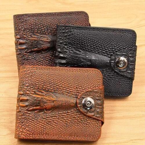 New hot casual wallet mens new leather shirt wallet mens short wallet and coin bag free wholesale
