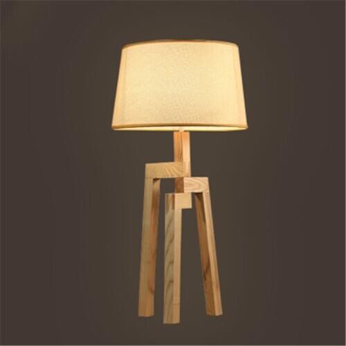 Hotel Modern Simple Wooden Table Light Living Room Solid Wood Lamp Study Bedroom Bedside Lamp Wooden Light Free Shipping