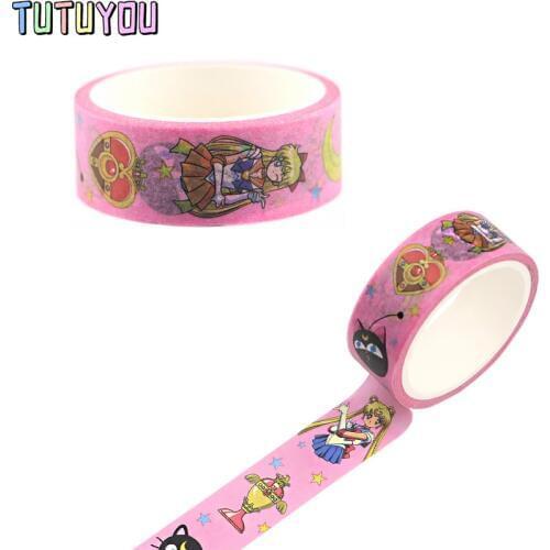 PC351 Magic Girl Washi Tapes DIY Painting Paper Masking Tape Decorative Adhesive Tapes Scrapbooking Stickers