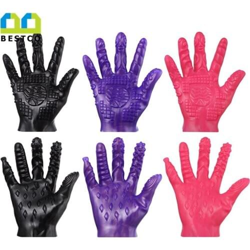 Bestco 18+Sex Gloves Finger Dildo Masturbation Vagina G Spot Clitoris Stimulator Erotic Adult Sex Toys For Women Enrich flirting