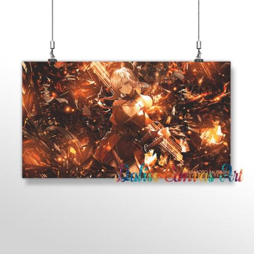 Anime MIYAMOTO MUSASHI Poster Pictures Home Decoration Paintings Canvas HD Prints Wall Art Modular Living Room Framed