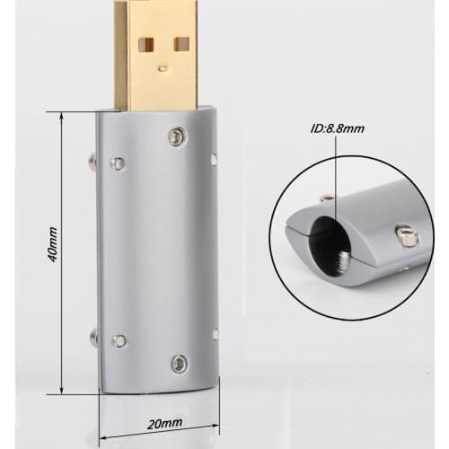 Monosaudio A50G/B50G I-END 24K Gold Plated USB2.0 Plug USB A, USB B Cover Audio USB shell Connector DIY Hi Fi USB Cable