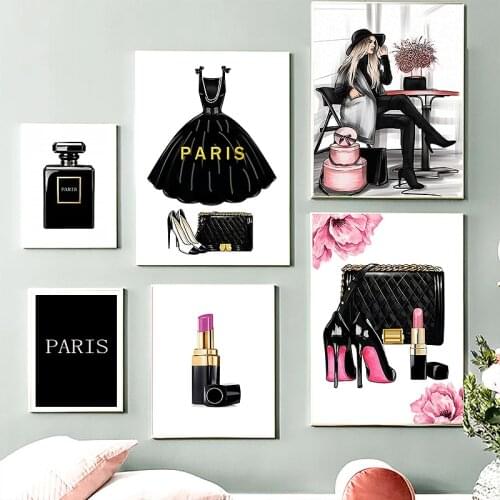 Modern Fashion Canvas Art Posters and Print Black White Sexy Woman Beauty Canvas Paintings on The Wall for Home Decor Pictures