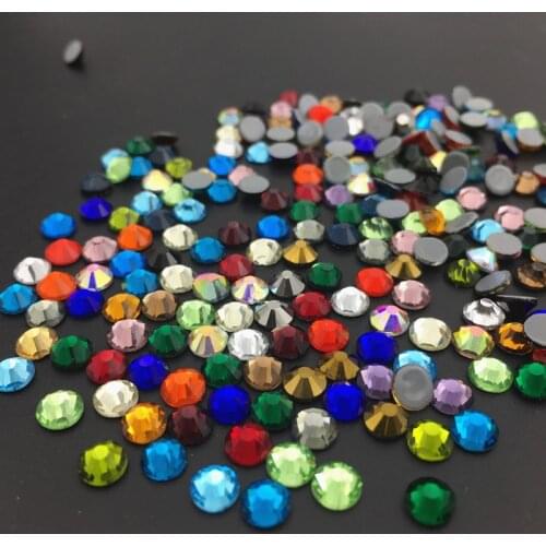 All Sizes Colors Crystal AB Hotfix Rhinestones,Glass Strass Hotfix Iron On Rhinestones For Nail Art Sewing & Fabric Decoretion