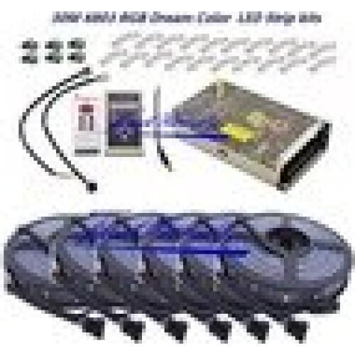 5050 RGB Dream Color 6803 LED Strip +IC 6803 RF Remote Controll +Power adapter 5m -30m kit white pcb and BLack PCB