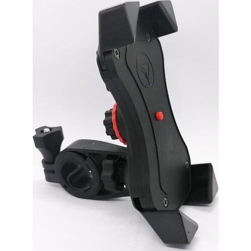 Motorcycle Handlebar Rail Mount Universal One Touch Cell Phone Grip Holder Stand for iPhone XS, XS-Max, Galaxy S9, S10 Plus etc