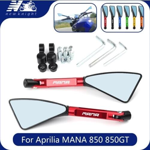 For Aprilia MANA 850 Mana 850GT Universal Motorcycle Accessories CNC Aluminum Rear View 8mm10mm Rearview Side Mirror Laser Logo
