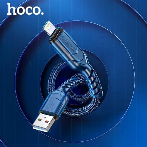 HOCO USB cable for Apple iphone cabe 11 Pro Max X Xs Max XR 8 ipad2 mini 2.4A fast charging cables phone charger Wire Data Sync