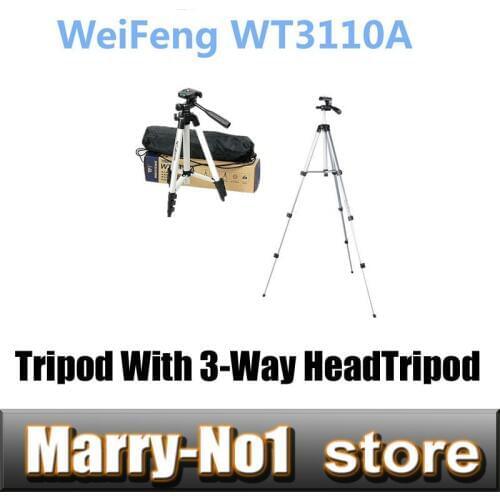 WT3110A , Tripod With 3-Way HeadTripod for Nikon D7000 D80 D90 D3100 DSLR Sony NEX-5N Canon 650D 60D 600D WT-3110A