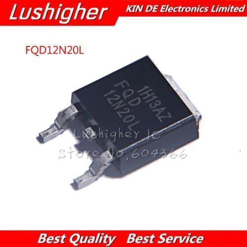10pcs FQD12N20L TO252 FQD12N20LTM TO-252 FQD12N20 12N20L 200V