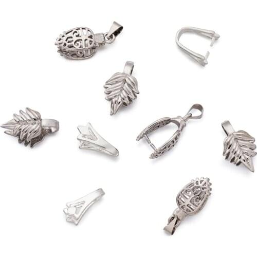 5pcs Brass Clip Clasp Bail Pendant Connectors Ice Pick Beads Charm for DIY Necklace Bracelet Connectors Jewelry Findings