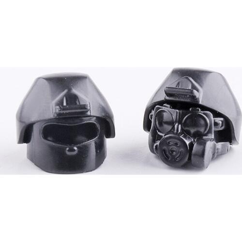 5 Pcs/Lot Black Military Series Soldier Helmet Mask For Building Blocks Army Accessories Steel Cap Hat Bricks B241