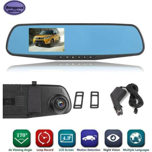3.5 Inch Full HD 1080P Car DVR Camera Automobile Data Recorder Rearview Mirror Digital Video Recorder Front Lens Camcorder