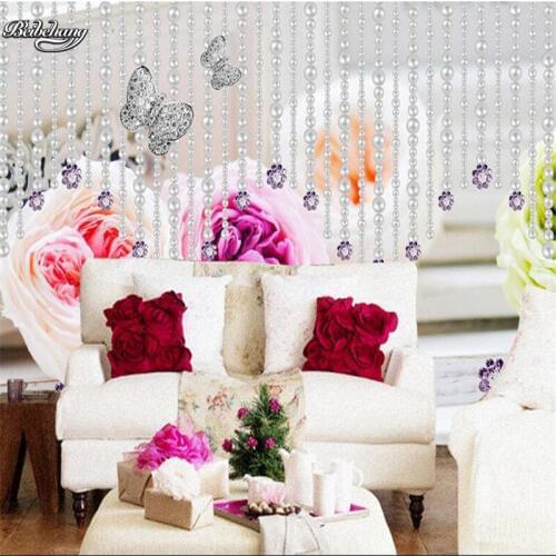 Beibehang A curtain hanging dream pearl jewelry 3D stereo jewelry background wall custom large fresco non woven wallpaper