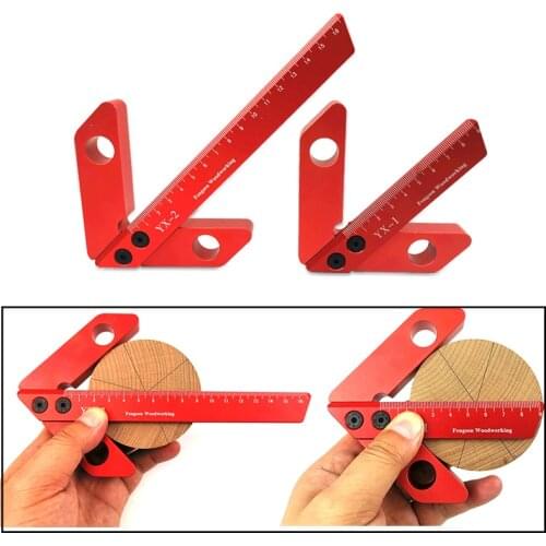 Woodworking Center Scriber Center Finder 45/90 Degree Right Angle Line Gauge Carpenter Ruler Measuring Tool