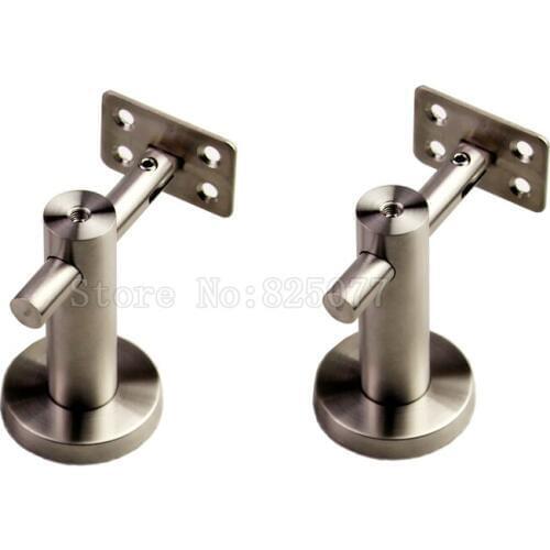 DHL Shipping 8PCS 90Degree 80*80mm Hand Rail Adjustable Bracket Stainless Steel Handrail Adjustable Brackets Wall Mounted JF1532
