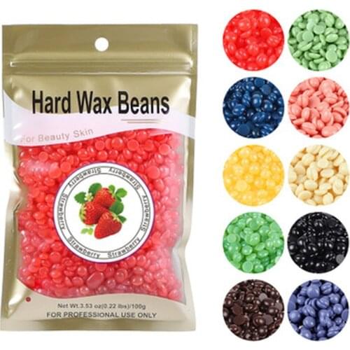 100g/Bag Hard Wax Beans No Strip Depilatory Hot Film Wax Pellet Waxing Bikini Face Legs Body Hair Removal Bean for Women Men