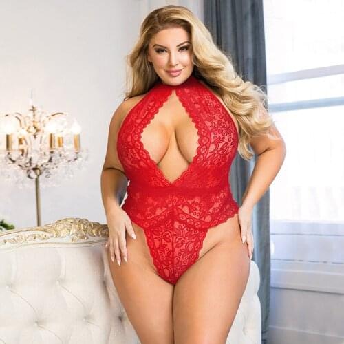 Lace Bodysuit Sleeveless One Piece Body Feminino Romantic Sheer Teddy Plus Size Shorts Jumpsuit Romper Cut Out Teddy Bodysuit