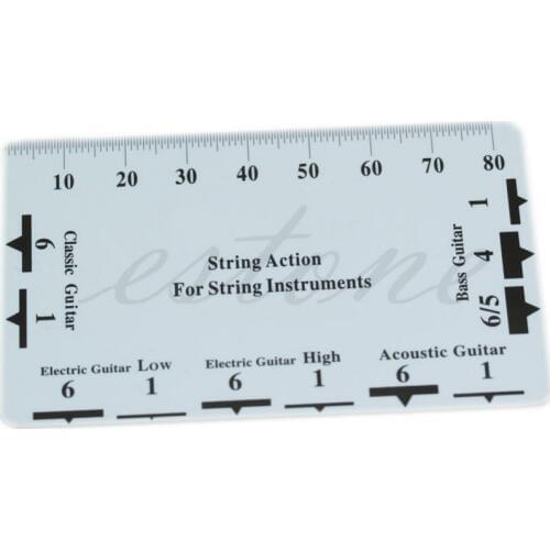 Guitar Bass Fritz Ruler String Pitch Ruler Action Ruler Card Vernier Caliper Guitar measuring card