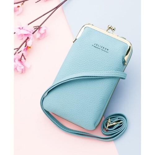 Lovely womens candy Mini Shoulder Bag Messenger Bag mobile phone bag womens Long Wallet