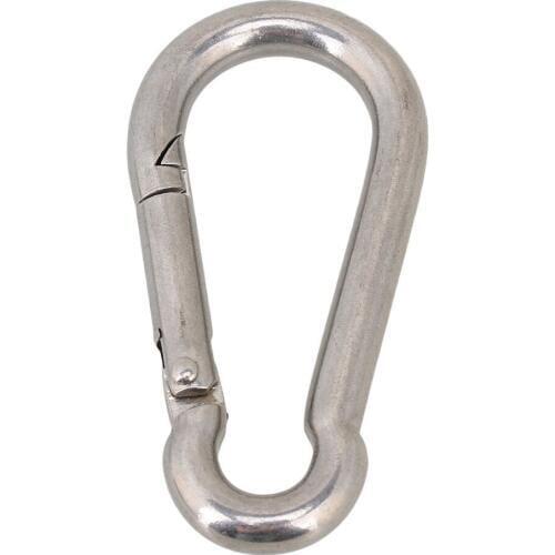 Multifunctional 304 Stainless Steel Spring Loaded Gate Snap Carabiner Quick Link Lock Ring Hook M10 100mm