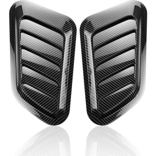 Car Simulation Air Outlet Stickers Auto Modification Carbon Fiber Through Hood Air Inlet Model Decoration Exterior Accessories