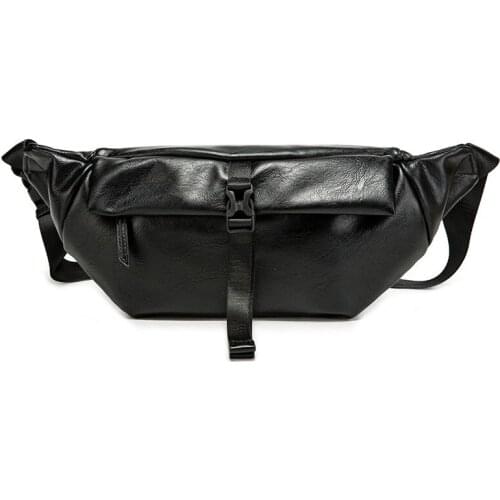 Fashion Cross Body Bag For Men 2020 New High Quality PU Leather Unisex Chest Pack Waist Bags Male Brand Designer Hobos Purse Hot