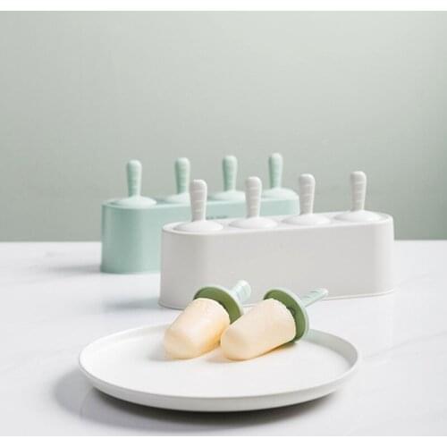 Ice Cream Silicone Mold DIY Homemade Dessert Ice Cream Box Summer Household Popsicle Making Box Summer Refrigerator Freezer