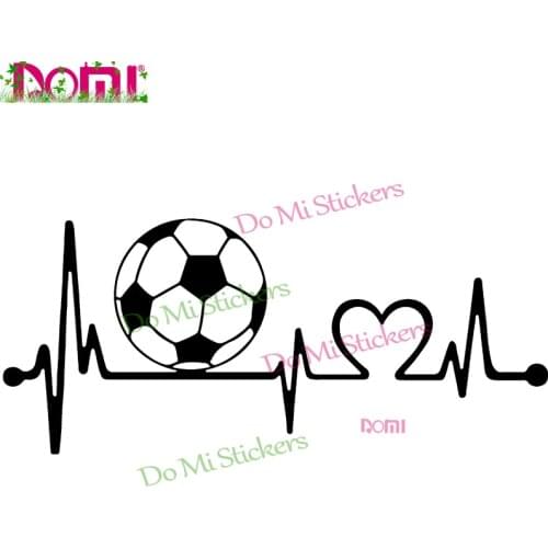 Football Sticker Football Heartbeat Creative Interesting Motorcycle Car Sticker Applique Anime Cute Car Accessories Decoration