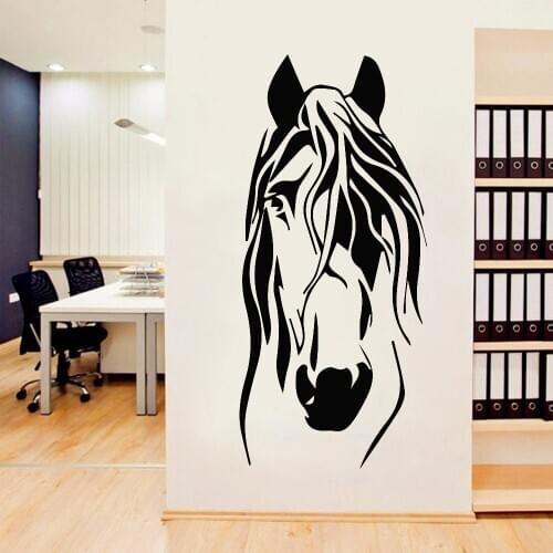 Horse Wall Stickers Office Decoration Vinyl Living Room Window Wall Decals Home Decor Bedroom Cartoon Kids Room Wall Paper Y763