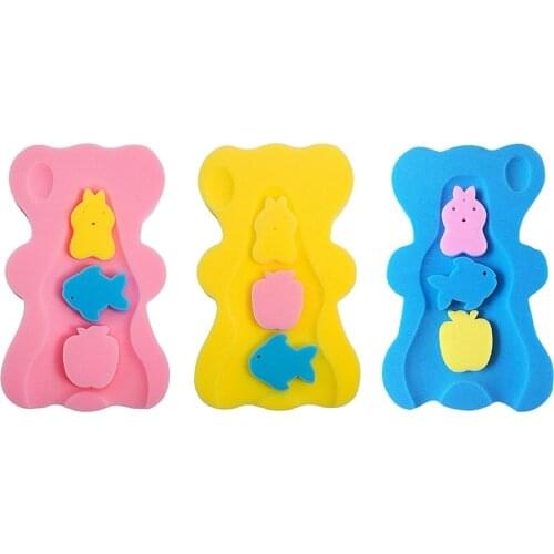 Non Slip Baby Bath Sponge Infant Bath Cushion Safety Pad Bathing Shower Mat