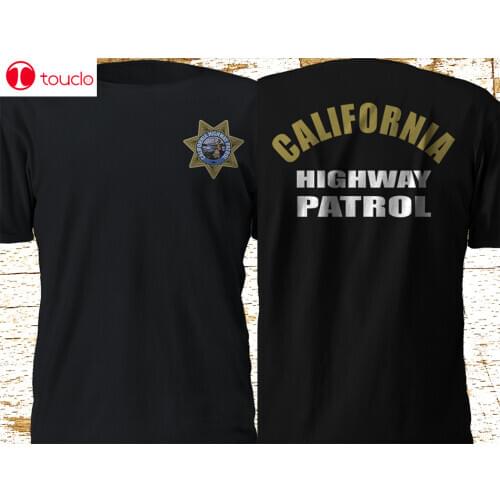 New California Highway Patrol Chp Chips Police Department Black T Shirt S-4Xlnew