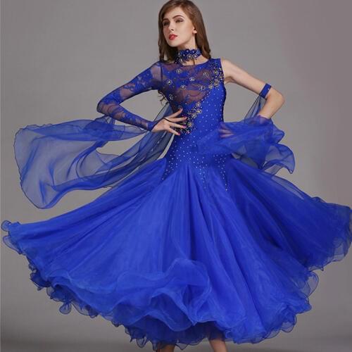 New Fashion sexy sequins ballroom dance dresses standard ballroom dancing clothes Competition standard dance dress waltz foxtrot