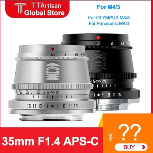 TTArtisan 35mm F1.4 Camera Lens For M4/3 mount For OLYMPUS EPL8 EPL9 E-P6 E-M10 PEN-F Panasonic G7 G85 GF8 GX9 GM10 GH3 GH4 GH5