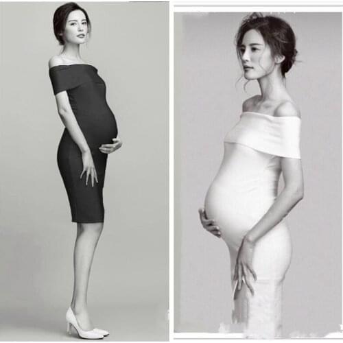Newest White Maternity Dress for Photography Props Elegant Pregnancy Clothes Pregnancy Dress Pregnant Photo Shoot Clothing