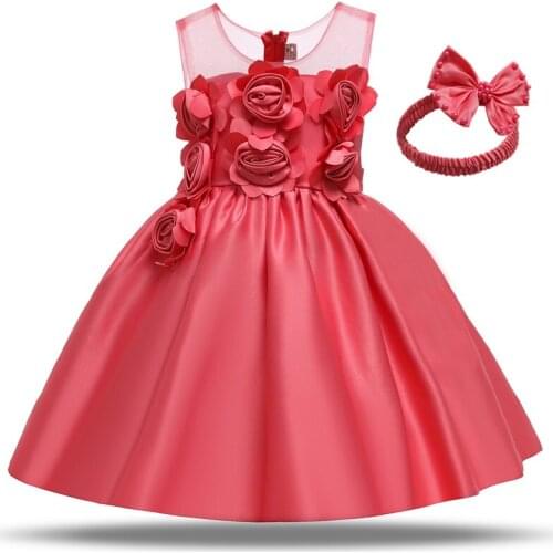 Girls Dress For Baby Newborn Clothes Lace Sleeveless Girl Outfit Vestidos Birthday Baptism Dress For Baby Girl Christening
