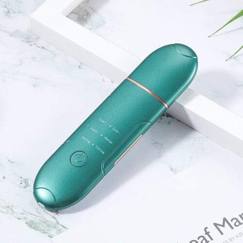 Professional Ultrasonic Facial Skin Scrubber Cleansing Blackhead Peeling Shovel Cleaner Ion Acne Skin Care Tools