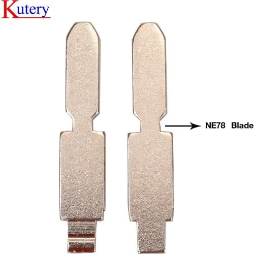 Kutery 10PCS Replace NE78 Flip Car Key Blade For Citroen For Peugeot Triumph KD Metal VVDI JMD Fob Replacement Uncut Key Blade